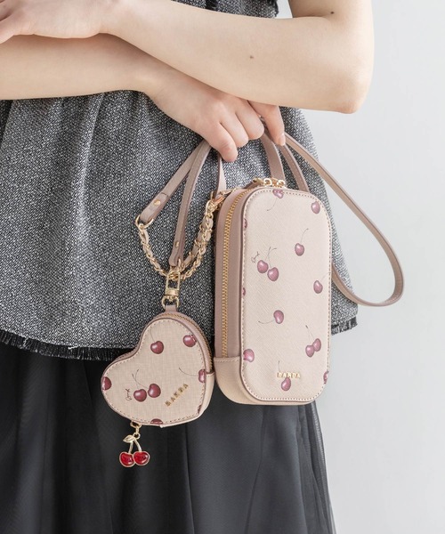 Cherry＆Strawberry】ハートポーチ付き2WAYマルチショルダーバッグ