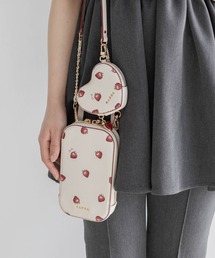 RANDA（ランダ）の「【Cherry＆Strawberry】ハートポーチ付き2WAYマルチショルダーバッグ（スマホグッズ）」