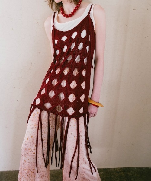 新品　Interlaced Fringe Dress Interlaced Fringe Dress（ワンピース）｜Ruh Dhan（ルーダン）の