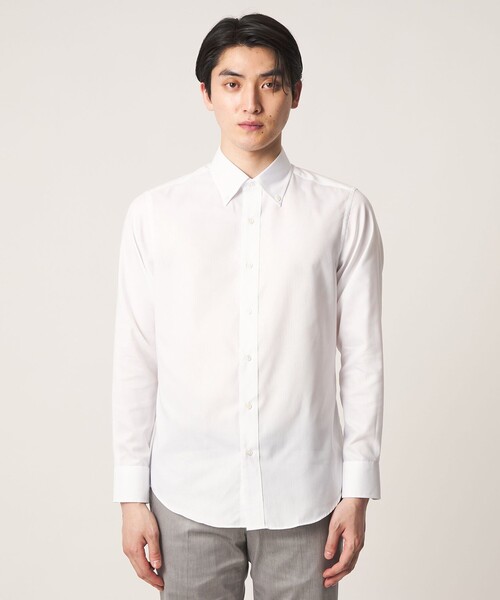 A DAY IN THE LIFE UNITED ARROWS(アデイインザライフユナイテッドアローズ)の「クールマックス クロス ボタンダウンシャツ-イージーケア-<A DAY IN THE LIFE>(シャツ/ブラウス・メンズ・ホワイト/その他3/その他1/その他2・L/M/XL/S)」の8枚目の写真