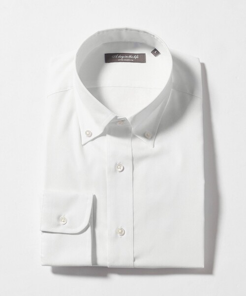 A DAY IN THE LIFE UNITED ARROWS(アデイインザライフユナイテッドアローズ)の「クールマックス クロス ボタンダウンシャツ-イージーケア-<A DAY IN THE LIFE>(シャツ/ブラウス・メンズ・ホワイト/その他3/その他1/その他2・L/M/XL/S)」の18枚目の写真