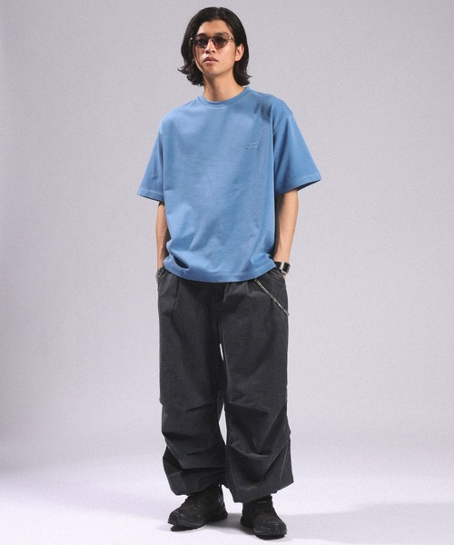 RAGEBLUE(レイジブルー)の「Pigment Tech One Point Stitch T-Shirt/ピグメント加工ダンボール刺繍Tシャツ(Tシャツ/カットソー・メンズ・ライトグリーン/ライトブルー/ホワイト/ダークグレー・LARGE/MEDIUM/SMALL)」の6枚目の写真