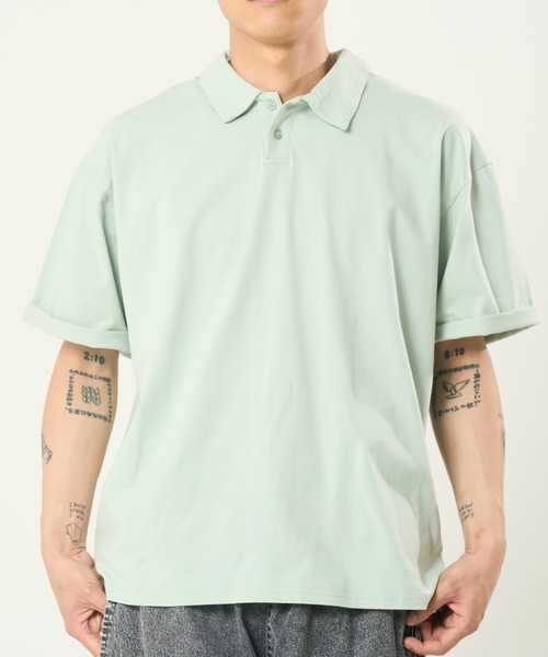 CORISCO(コリスコ)の「接触冷感ストレッチポロシャツ(M1)(Tシャツ/カットソー・メンズ・ホワイト/ブラック/ブルーグリーン/チャコールグレー・MEDIUM/X-LARGE/LARGE)」の4枚目の写真