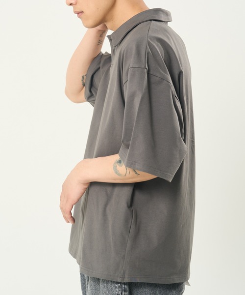 CORISCO(コリスコ)の「接触冷感ストレッチポロシャツ(M1)(Tシャツ/カットソー・メンズ・ホワイト/ブラック/ブルーグリーン/チャコールグレー・MEDIUM/X-LARGE/LARGE)」の11枚目の写真