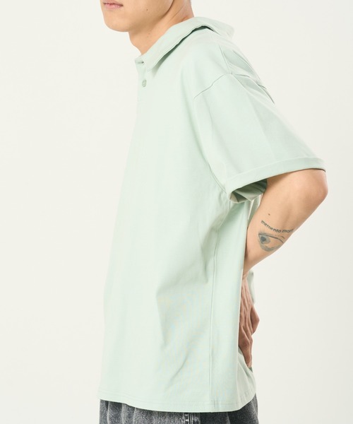 CORISCO(コリスコ)の「接触冷感ストレッチポロシャツ(M1)(Tシャツ/カットソー・メンズ・ホワイト/ブラック/ブルーグリーン/チャコールグレー・MEDIUM/X-LARGE/LARGE)」の14枚目の写真