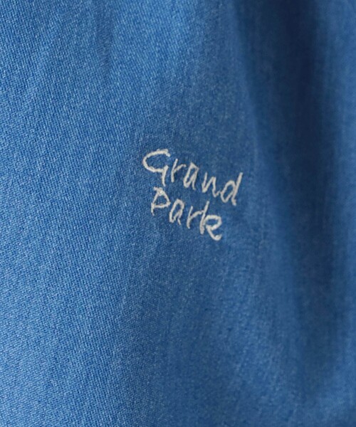 Grand PARK（グランドパーク）の「ノーカラーウエストコードシャツ（シャツ/ブラウス・レディース・ライトグリーン/ブラウン/サックスブルー・FREE）」の4枚目の写真