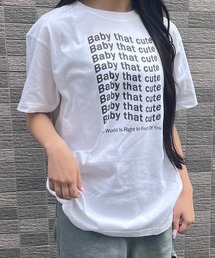 シンプルレタリングロゴTシャツ