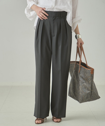 journal standard L'essage | 《セットアップ可》POPLIN ダブルタックパンツ(スラックス)