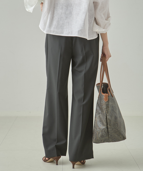 journal standard L'essage（ジャーナルスタンダードレサージュ）の「《セットアップ可》POPLIN ダブルタックパンツ（スラックス・レディース・ベージュ/チャコールグレー・38/36）」の17枚目の写真