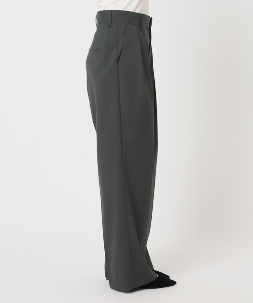 journal standard L'essage（ジャーナルスタンダードレサージュ）の「《セットアップ可》POPLIN ダブルタックパンツ（スラックス・レディース・ベージュ/チャコールグレー・38/36）」の3枚目の写真