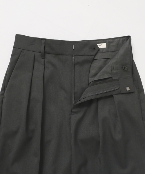 journal standard L'essage（ジャーナルスタンダードレサージュ）の「《セットアップ可》POPLIN ダブルタックパンツ（スラックス・レディース・ベージュ/チャコールグレー・38/36）」の8枚目の写真