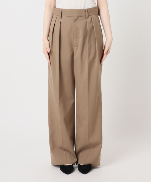 journal standard L'essage（ジャーナルスタンダードレサージュ）の「《セットアップ可》POPLIN ダブルタックパンツ（スラックス・レディース・ベージュ/チャコールグレー・38/36）」の11枚目の写真