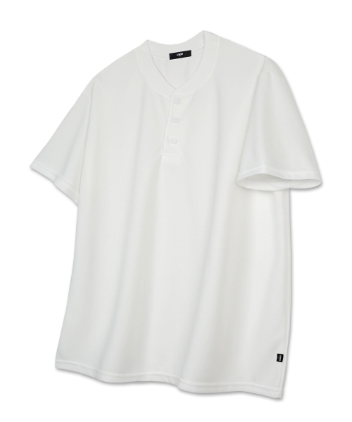 UMM(ウム)の「ヘンリーネックボタン ベーシック 半袖Tシャツ 3COLOR(Tシャツ/カットソー・メンズ・ブラック/ベージュ/ホワイト・LARGE/X-LARGE/2XL)」の9枚目の写真