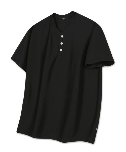 UMM(ウム)の「ヘンリーネックボタン ベーシック 半袖Tシャツ 3COLOR(Tシャツ/カットソー・メンズ・ブラック/ベージュ/ホワイト・LARGE/X-LARGE/2XL)」の7枚目の写真