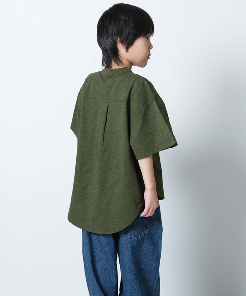 SHISKY(シスキー)の「マルチファンクション オーバーサイズ 半袖シャツ(シャツ/ブラウス・キッズ・ベージュ/チャコール/オフホワイト/カーキ/ブラック・110/120/130/140/150/160)」の9枚目の写真
