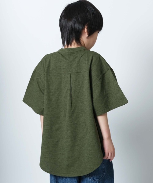 SHISKY(シスキー)の「マルチファンクション オーバーサイズ 半袖シャツ(シャツ/ブラウス・キッズ・ベージュ/チャコール/オフホワイト/カーキ/ブラック・110/120/130/140/150/160)」の10枚目の写真
