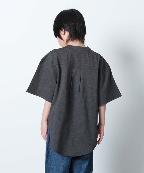 SHISKY(シスキー)の「マルチファンクション オーバーサイズ 半袖シャツ(シャツ/ブラウス・キッズ・ベージュ/チャコール/オフホワイト/カーキ/ブラック・110/120/130/140/150/160)」の18枚目の写真