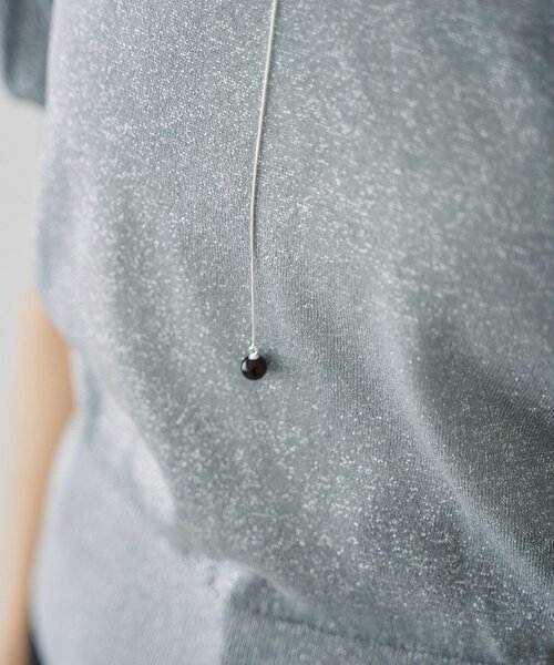 SHENERY（シーナリー）の「シルバーラリエットネックレス（ネックレス・レディース・ブラック・FREE）」の4枚目の写真