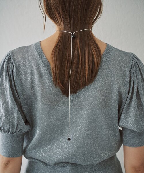 SHENERY（シーナリー）の「シルバーラリエットネックレス（ネックレス・レディース・ブラック・FREE）」の5枚目の写真