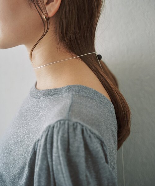 SHENERY（シーナリー）の「シルバーラリエットネックレス（ネックレス・レディース・ブラック・FREE）」の6枚目の写真