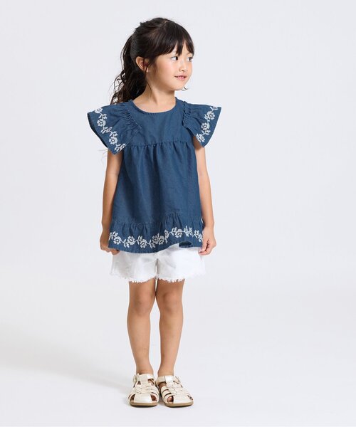 Seraph(セラフ)の「【リンク】2wayクロス刺繍ブラウス(シャツ/ブラウス・キッズ・アイボリー/ブラック/ブルー・140/130/120/110/100/90/80)」の21枚目の写真