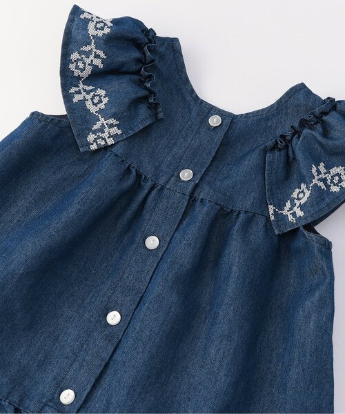 Seraph(セラフ)の「【リンク】2wayクロス刺繍ブラウス(シャツ/ブラウス・キッズ・アイボリー/ブラック/ブルー・140/130/120/110/100/90/80)」の12枚目の写真