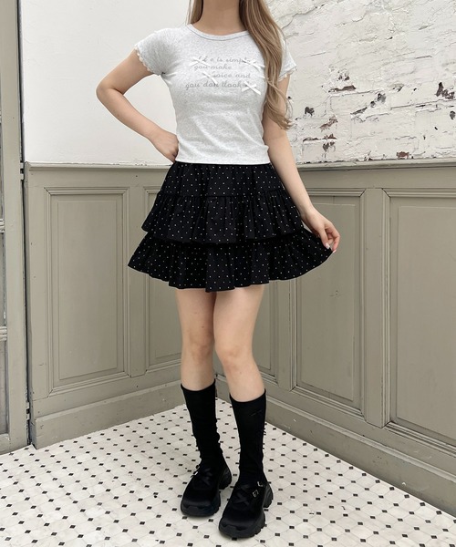 PHILLY(フィリー)の「ランダムリボンチビT(Tシャツ/カットソー・レディース・グレー/ホワイト・FREE)」の11枚目の写真