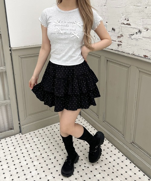 PHILLY(フィリー)の「ランダムリボンチビT(Tシャツ/カットソー・レディース・グレー/ホワイト・FREE)」の13枚目の写真