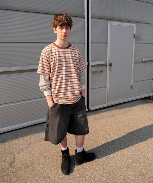 LMCの「MULTI STRIPE TEE brown（Tシャツ/カットソー・レディース・その他・SMALL/MEDIUM/LARGE/X-LARGE）」の4枚目の写真