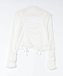 LAETITIA/レリッタ ストレッチレースロングTシャツ 466401 UT