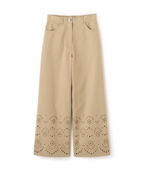 N.(N. Natural Beauty Basic)(エヌエヌナチュラルビューティーベーシック)の「エンブロイダリーツイルパンツ(その他パンツ・レディース・オフホワイト/ベージュ・P/S/MEDIUM)」の15枚目の写真