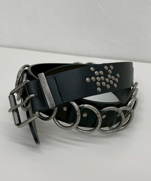 YIKAI LABORATORY(イカイラボラトリー)の「【YIKAI LABORATORY】antiue 00ring calfskin belt / 【イカイラボラトリー】アンティークリングレザーベルト<着用動画あり>(ベルト・メンズ・ブラック・ONE SIZE)」の21枚目の写真