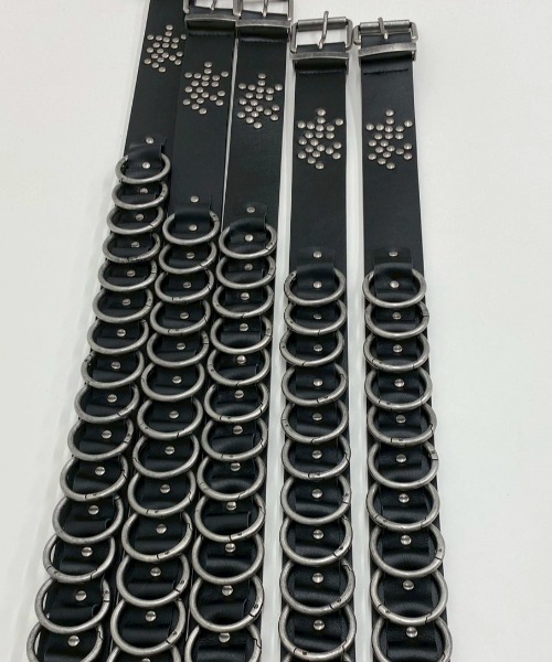 YIKAI LABORATORY(イカイラボラトリー)の「【YIKAI LABORATORY】antiue 00ring calfskin belt / 【イカイラボラトリー】アンティークリングレザーベルト<着用動画あり>(ベルト・メンズ・ブラック・ONE SIZE)」の9枚目の写真