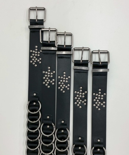 YIKAI LABORATORY(イカイラボラトリー)の「【YIKAI LABORATORY】antiue 00ring calfskin belt / 【イカイラボラトリー】アンティークリングレザーベルト<着用動画あり>(ベルト・メンズ・ブラック・ONE SIZE)」の8枚目の写真