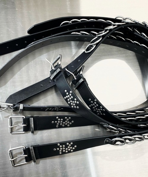YIKAI LABORATORY(イカイラボラトリー)の「【YIKAI LABORATORY】antiue 00ring calfskin belt / 【イカイラボラトリー】アンティークリングレザーベルト<着用動画あり>(ベルト・メンズ・ブラック・ONE SIZE)」の15枚目の写真