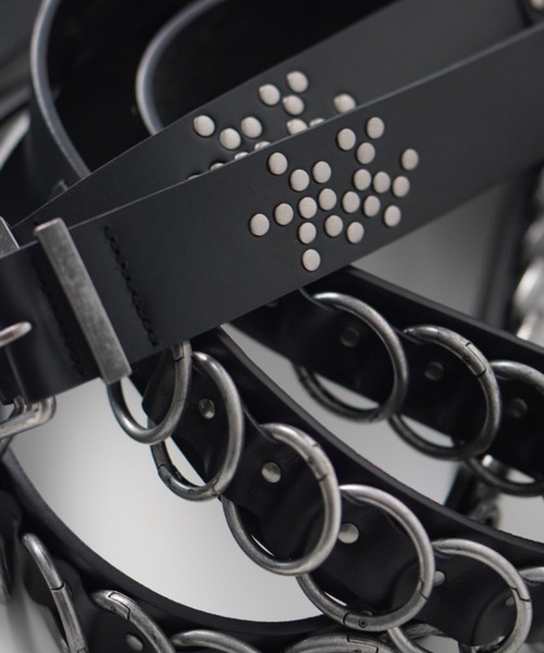 YIKAI LABORATORY(イカイラボラトリー)の「【YIKAI LABORATORY】antiue 00ring calfskin belt / 【イカイラボラトリー】アンティークリングレザーベルト<着用動画あり>(ベルト・メンズ・ブラック・ONE SIZE)」の7枚目の写真