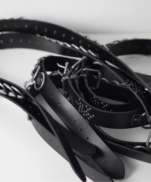 YIKAI LABORATORY(イカイラボラトリー)の「【YIKAI LABORATORY】antiue 00ring calfskin belt / 【イカイラボラトリー】アンティークリングレザーベルト<着用動画あり>(ベルト・メンズ・ブラック・ONE SIZE)」の16枚目の写真