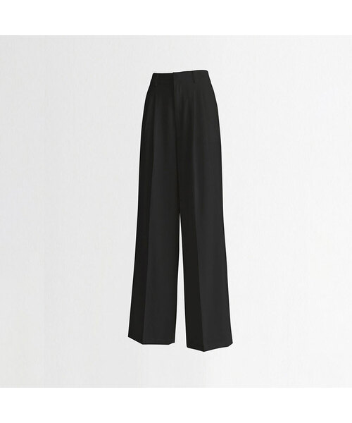 VASCARA(バスカラ)の「Urban Two Tuck Wide Slacks (4colors)(スラックス・レディース・チャコール/ホワイト/ベージュ/ブラック・SMALL/MEDIUM/LARGE)」の1枚目の写真
