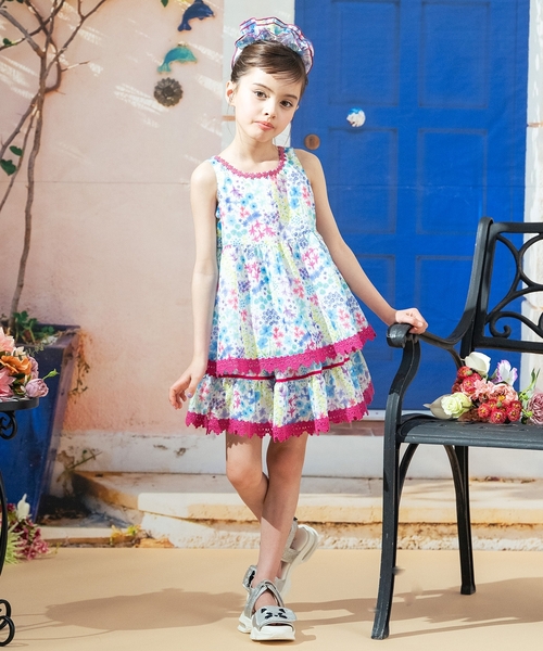 ANNA SUI mini(アナスイ・ミニ)の「風をまとう Resort Floral スカパン(その他パンツ・キッズ・ネイビー/ホワイト・L(145-155cm)/M(115-125cm)/S(100-110cm)/L(130-140cm))」の12枚目の写真