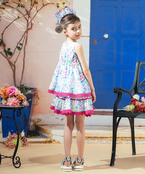 ANNA SUI mini(アナスイ・ミニ)の「風をまとう Resort Floral スカパン(その他パンツ・キッズ・ネイビー/ホワイト・L(145-155cm)/M(115-125cm)/S(100-110cm)/L(130-140cm))」の14枚目の写真