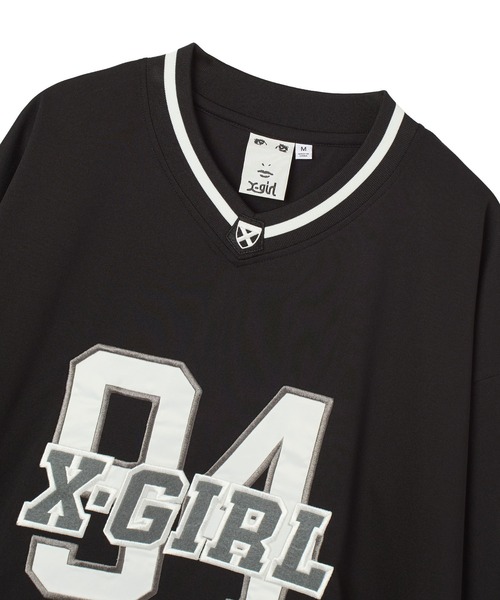 X-girl(エックスガール)の「HOCKEY SHIRT DRESS(ワンピース・レディース・ネイビー/ブラウン/ブラック・M/S)」の5枚目の写真