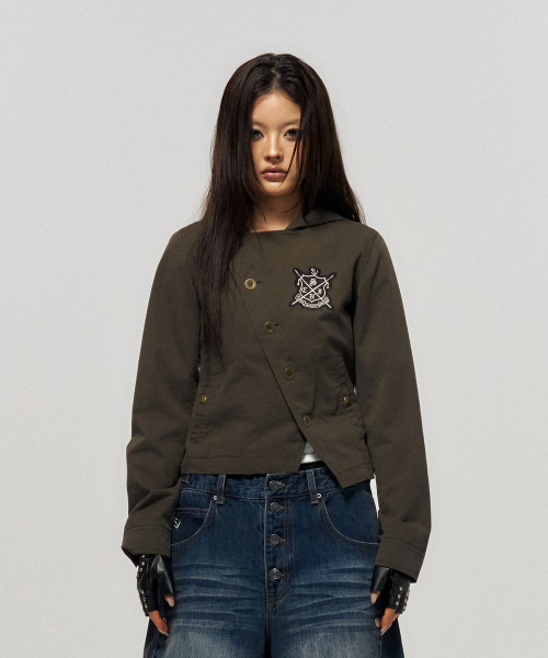 SCHISM INDUCING(スキズムインデューシング)の「SHOEGAZER PARKA KHAKI(ミリタリージャケット・レディース・その他・FREE)」の1枚目の写真