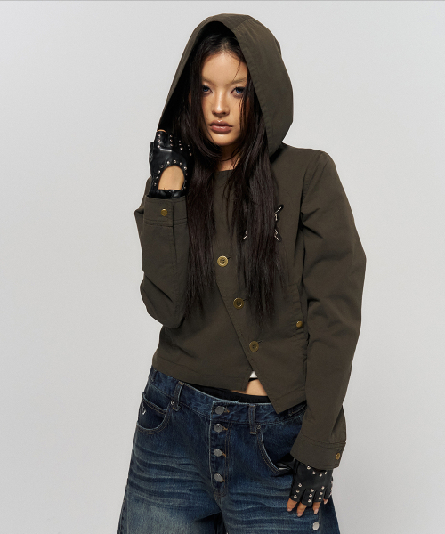 SCHISM INDUCING(スキズムインデューシング)の「SHOEGAZER PARKA KHAKI(ミリタリージャケット・レディース・その他・FREE)」の3枚目の写真