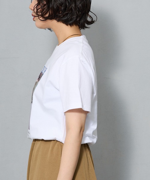 aremoi(アレモイ)の「スケートボードフォトプリント 半袖Tシャツ(Tシャツ/カットソー・レディース・グレー/ネイビー/ホワイト・SMALL/MEDIUM/LARGE)」の17枚目の写真