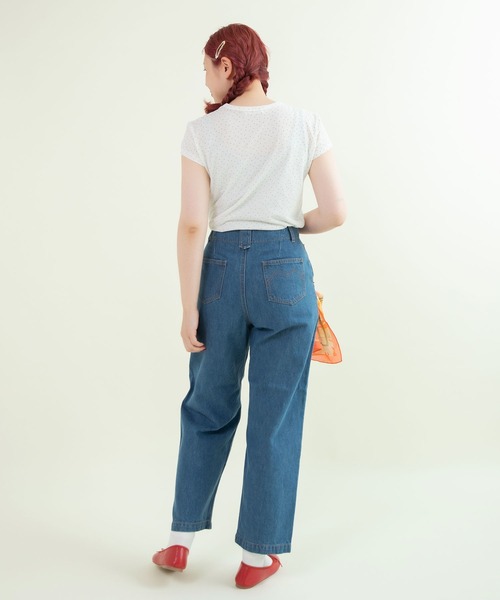 CHILD WOMAN(チャイルドウーマン)の「80/2天竺 DOTプリントフレンチスリーブプルオーバー(Tシャツ/カットソー・レディース・ホワイト・FREE)」の10枚目の写真