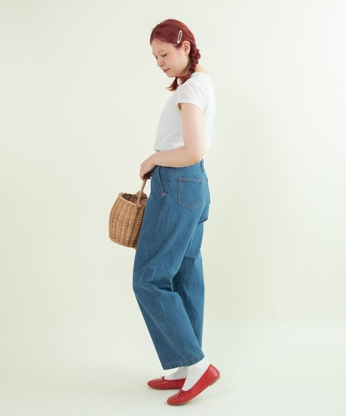 CHILD WOMAN(チャイルドウーマン)の「80/2天竺 DOTプリントフレンチスリーブプルオーバー(Tシャツ/カットソー・レディース・ホワイト・FREE)」の9枚目の写真