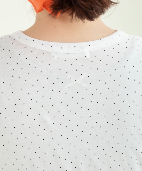 CHILD WOMAN(チャイルドウーマン)の「80/2天竺 DOTプリントフレンチスリーブプルオーバー(Tシャツ/カットソー・レディース・ホワイト・FREE)」の22枚目の写真