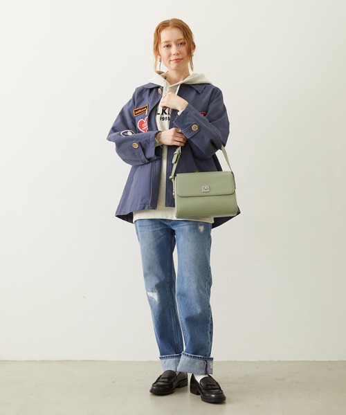 MILKFED.(ミルクフェド)の「TRAPEZOID SHOULDER BAG(ショルダーバッグ・レディース・ブラウン/ライトグリーン/ブラック・ONE SIZE)」の9枚目の写真