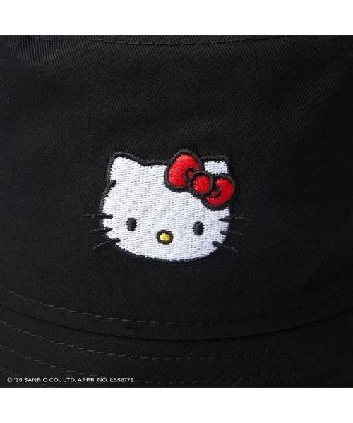 NEW ERA(ニューエラ)の「ニューエラ【NEW ERA】- ハローキテ バケットハット 【BUCKET01 SB KITTY FACE BLACK 14348609】(ハット・レディース・ブラック・S/M/M/L)」の5枚目の写真