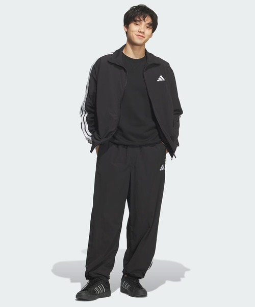 adidas(アディダス)の「adidas/アディダス ジャージ トラックパンツ 軽パン ウーブントラックパンツ SU952(その他パンツ・メンズ・ブラック×ホワイト・2XL/XL/L/M)」の4枚目の写真